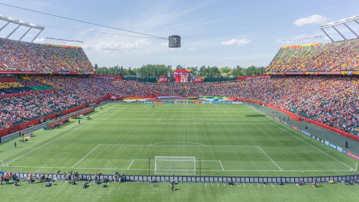 A stadium at the Women World Cup 2015