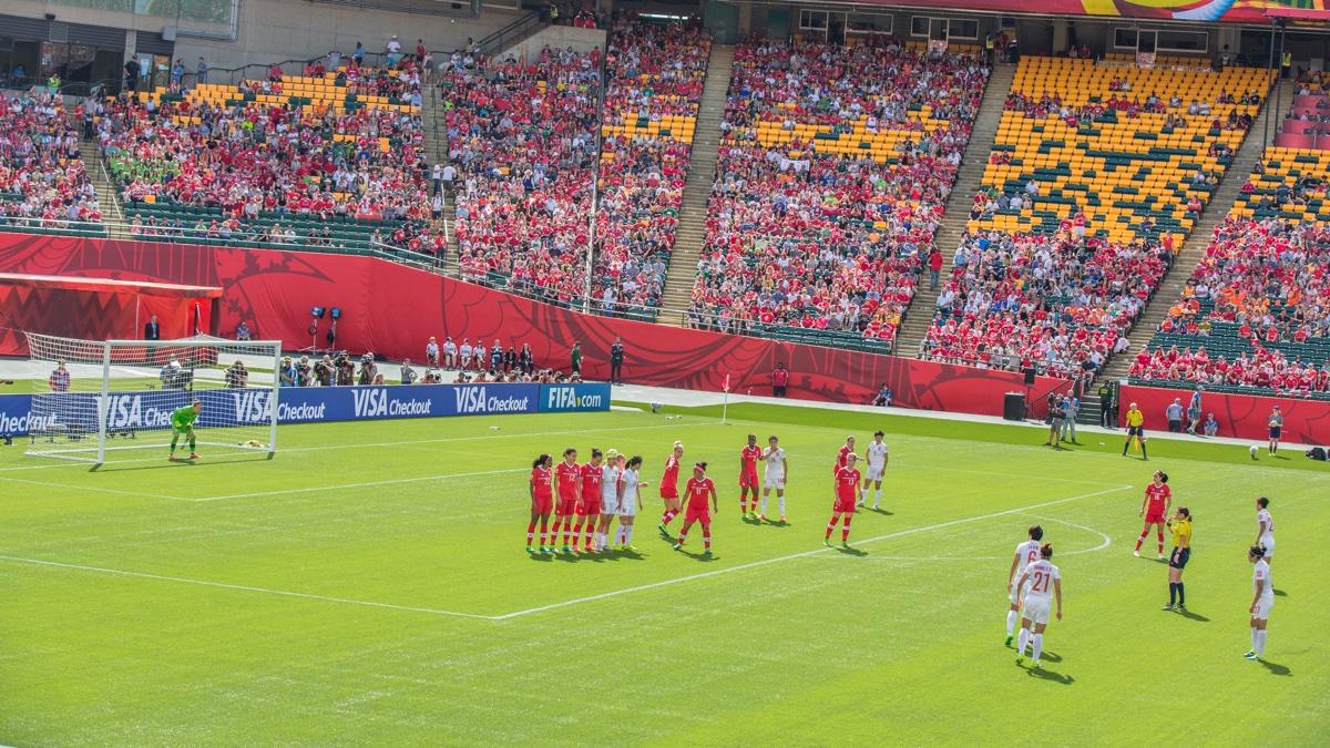 A stadium at the Women World Cup 2015